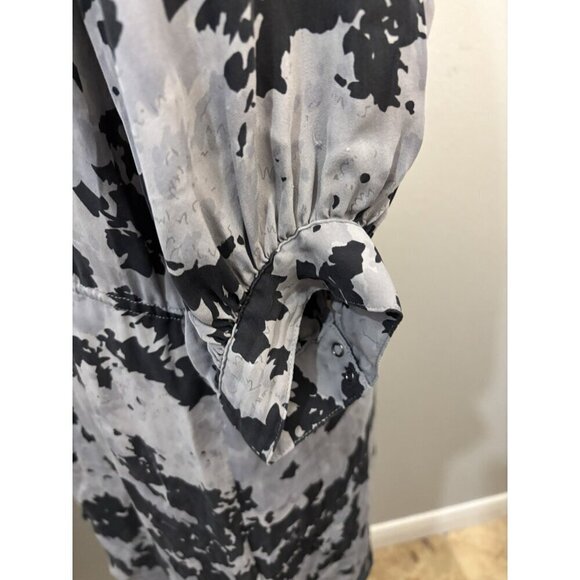 Joie Claude Ruffle Mini Dress Silk Grey Women Medium - Picture 7 of 14